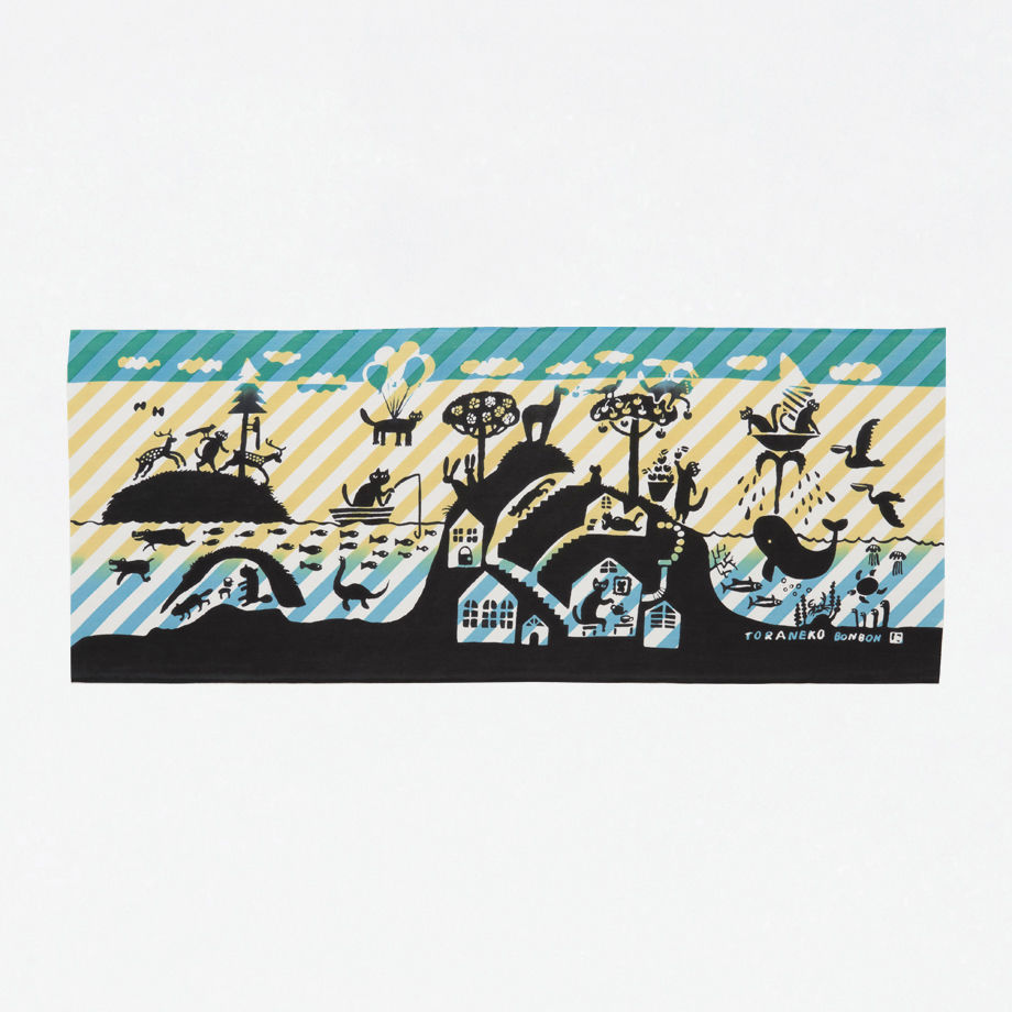 手ぬぐい｜僕たちの住む世界 | 手ぬぐい専門店にじゆら ONLINE‐SHOP