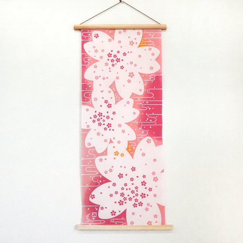 巨大な西洋柄のタペストリー 幅127 長さ160〜 鉄製の専用スティック