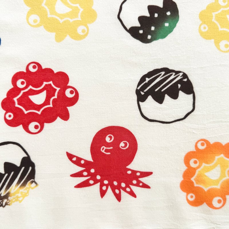 数量限定】手ぬぐい｜ミャクミャクたこやき手ぬぐい | 手ぬぐい