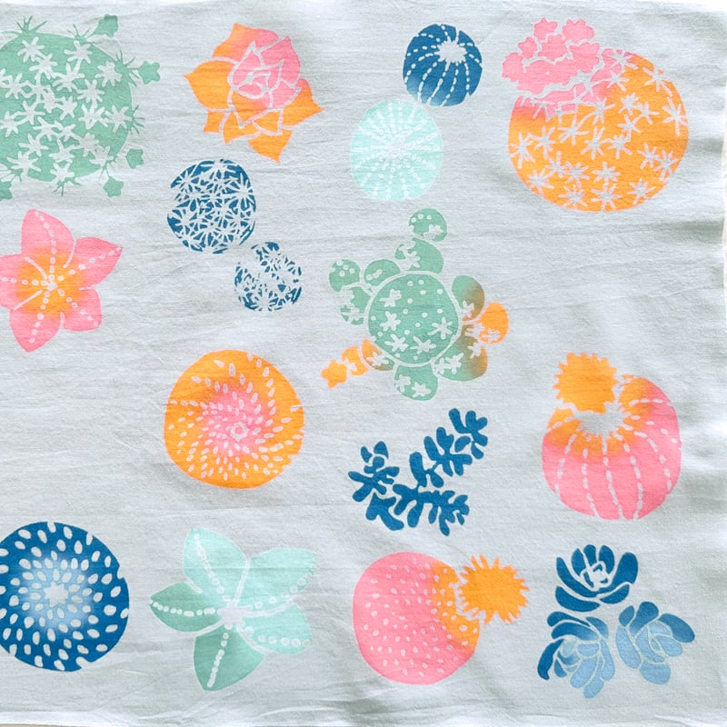 手ぬぐい｜【ナカニ染工場60th企画】plant flowers2026限定色