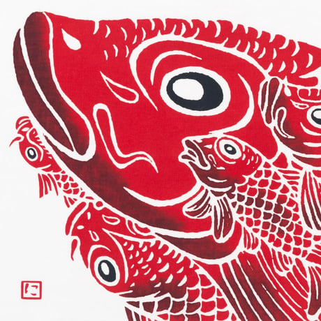 手ぬぐい｜Carp is dragon in heaven