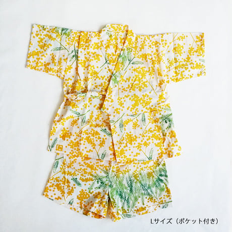 甚平｜tenugui bouquet　ミモザ