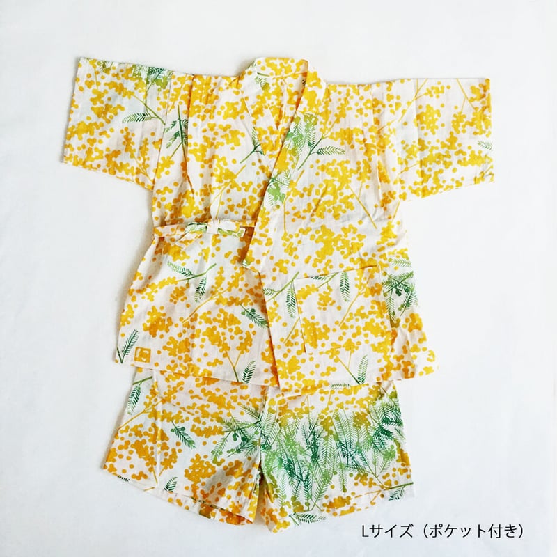 甚平｜tenugui bouquet ミモザ | 手ぬぐい専門店にじゆら ONLINE‐SHOP