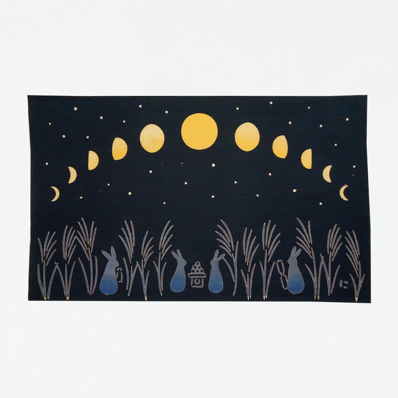 手ぬぐい｜月の客〔everyday60tenugui〕 | 手ぬぐい専門店にじ