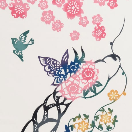 手ぬぐい｜花、ふる日