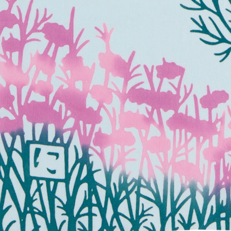 1点限り‼️ nugoo 手ぬぐい手染めコスモスの絨毯橙