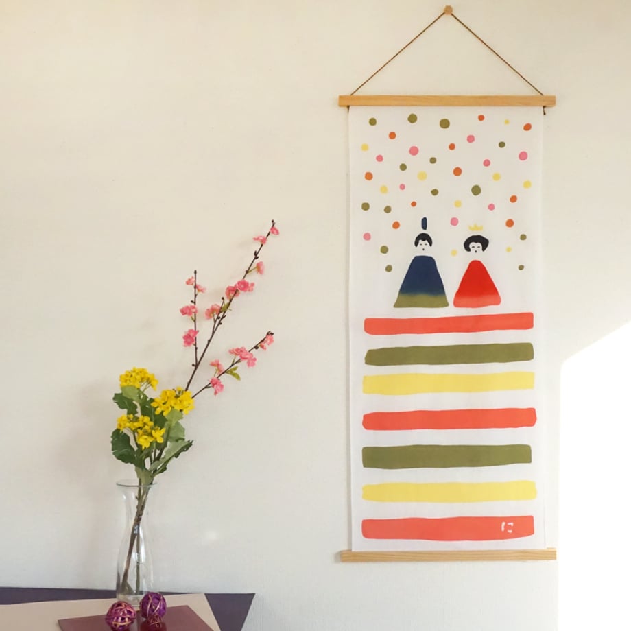 手ぬぐい｜たのしいたのしいひなまつり | 手ぬぐい専門店にじゆら