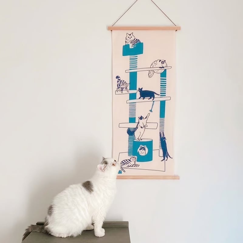 手ぬぐい｜cat tower | 手ぬぐい専門店にじゆら ONLINE‐SHOP