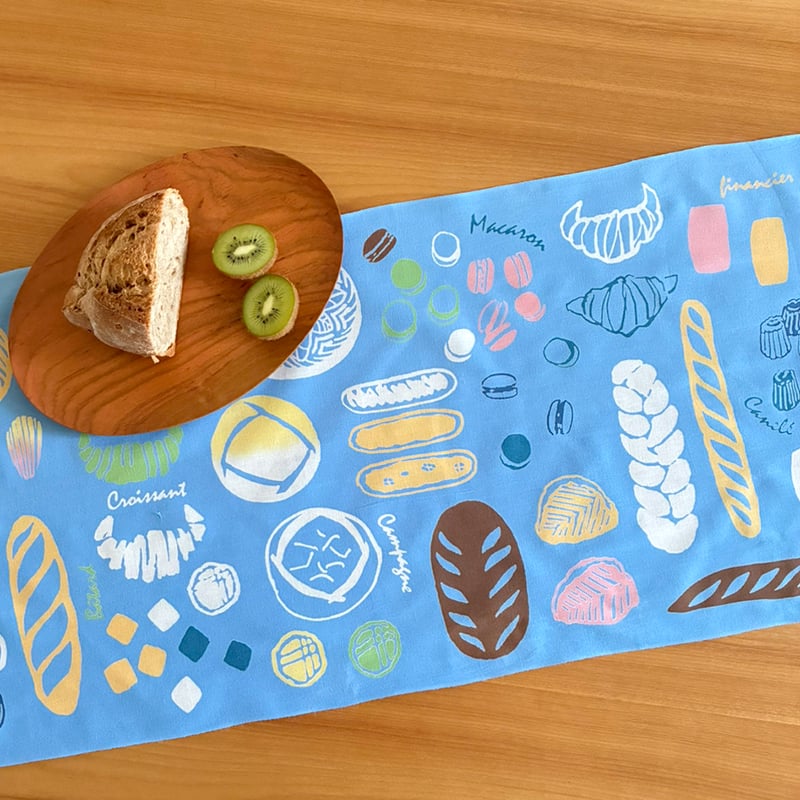 手ぬぐい｜【ナカニ染工場60th企画】 boulangerie Esquisse2026限定色