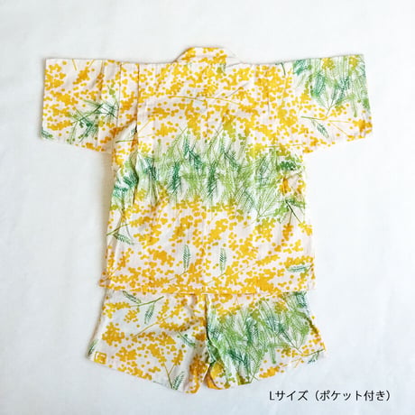 甚平｜tenugui bouquet　ミモザ