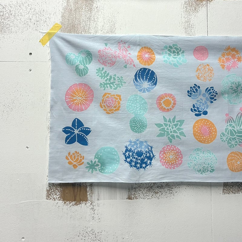 手ぬぐい｜【ナカニ染工場60th企画】plant flowers2026限定色