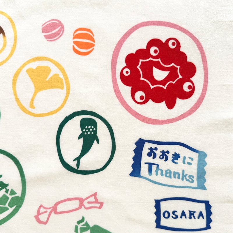 なくなり次第終了】手ぬぐい｜ミャクミャクあめちゃん手ぬぐい