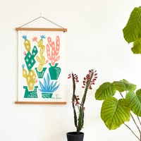 手ぬぐい｜鉢植えのサボテン〔everyday60tenugui〕