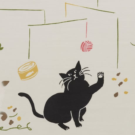 手ぬぐい｜猫とモビール