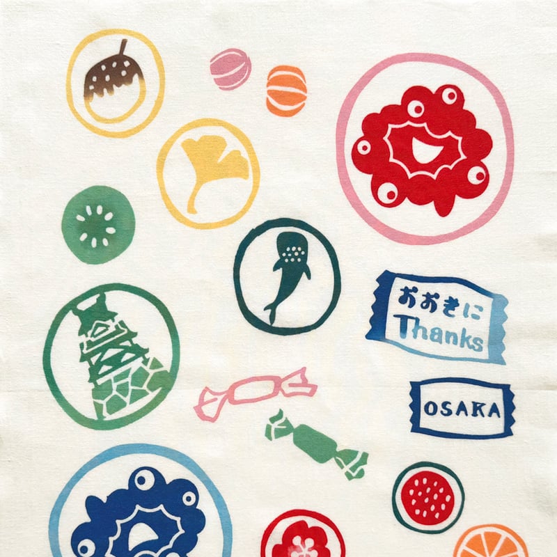 ミャクミャク　手拭い　２点セット　新品 ミャクミャク 手拭い 2点セット 新品 楽天市場】ミャクミャク