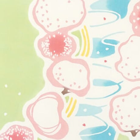 手ぬぐい｜桜の並木道