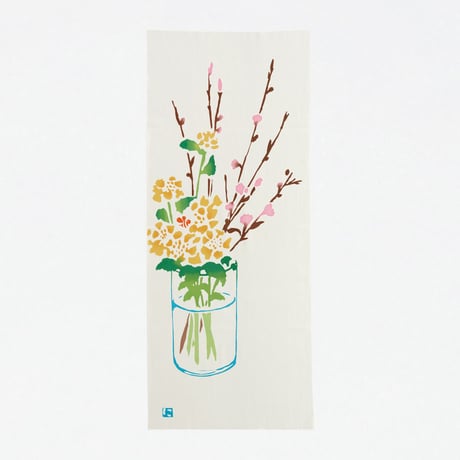 手ぬぐい｜菜の花とハチ