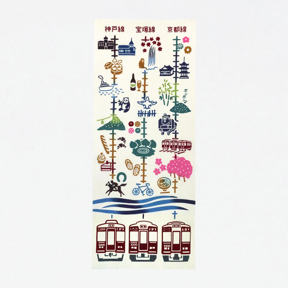 手ぬぐい｜阪急電鉄 沿線めぐり | 手ぬぐい専門店にじゆら ONLINE‐SHOP