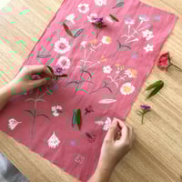 手ぬぐい｜椿とふくら雀 | 手ぬぐい専門店にじゆら ONLINE‐SHOP