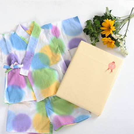 甚平｜tenugui bouquet　ミモザ