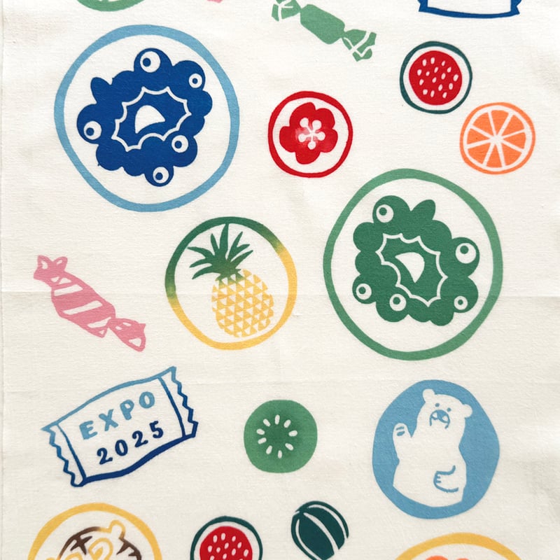 数量限定】手ぬぐい｜ミャクミャクあめちゃん手ぬぐい《インスタ