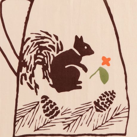 手ぬぐい｜キンモクセイとリス