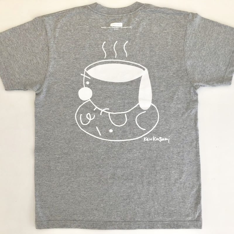 KEN KAGAMI T-SHIRT グレー / 7.4 onz | CAFÉSHOP o