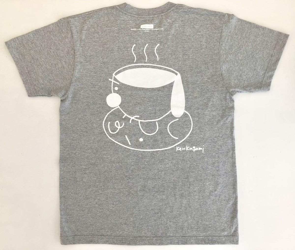KEN KAGAMI T-SHIRT グレー / 7.4 onz | CAFÉSHOP o