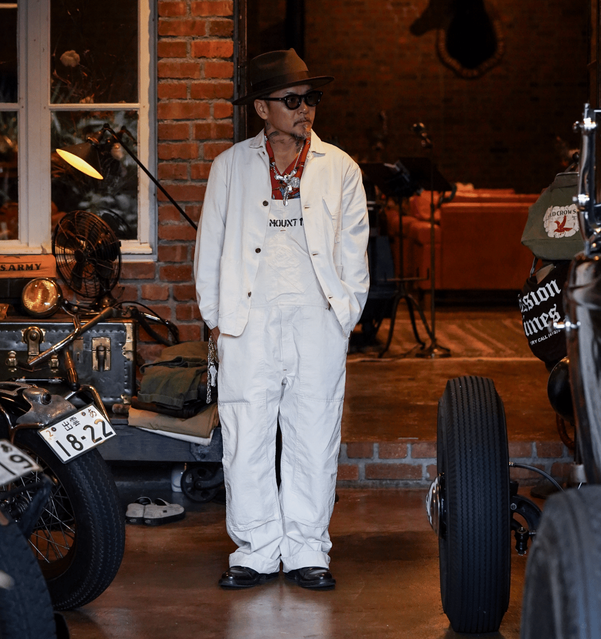 オーバーサイズ！！ミリタリー  ステンシル　オーバーオール ⚫︎ミリタリー ステンシル オーバーオール