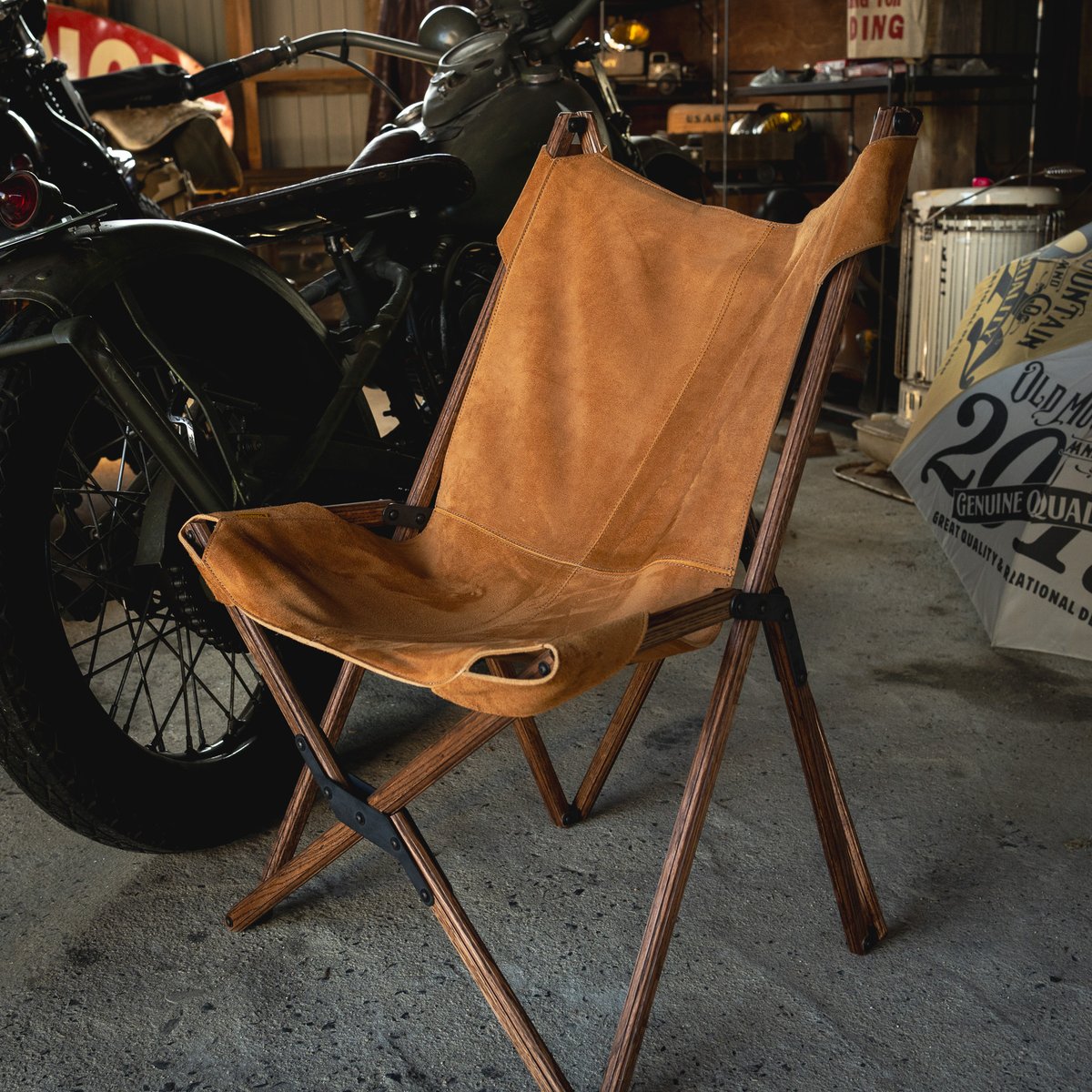OLD MOUNTAIN OLD FOLDING CHAIR GIN ラクダ革 OLD FOLDING CHAIR Gin | old mountain