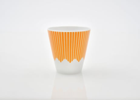 富士山モチーフ　カップ（Ｈ）　オレンジ　／　Mt.FUJI MOTIF CUP (H)  ORANGE