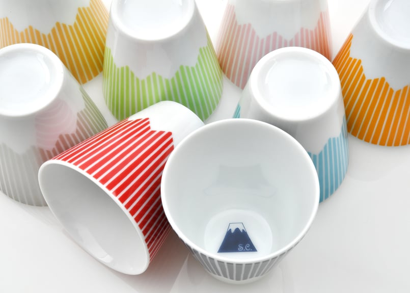 富士山モチーフ カップ（H） 水色 ／ Mt.FUJI MOTIF CUP (H) PALE