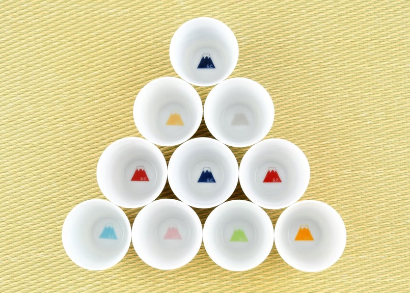 富士山モチーフ カップ（H） 水色 ／ Mt.FUJI MOTIF CUP (H) PALE