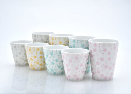 桜モチーフ　カップ（Ｈ）　銀　／　CHERRY BLOSSOM MOTIF CUP (H)  SILVER