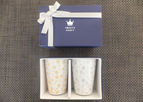 桜モチーフ　カップ（ＨＬ） 専用GIFT BOX入り　２個セット　／　CHERRY BLOSSOM MOTIF CUP (HL)  2 pcs. SET
