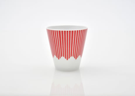 富士山モチーフ　カップ（Ｈ）　赤　／　Mt.FUJI MOTIF CUP (H)  RED