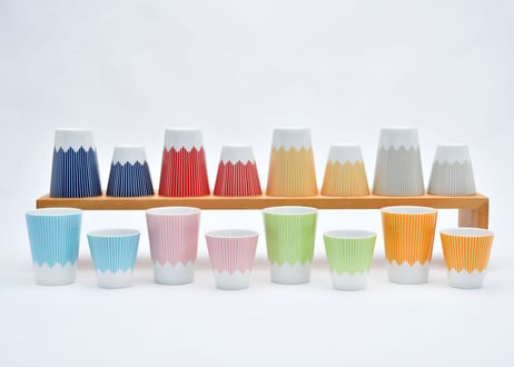 富士山モチーフ　カップ（ＨＬ）　　専用GIFT BOX入り　２個セット　／　Mt.FUJI MOTIF CUP (HL)  2 pcs. SET