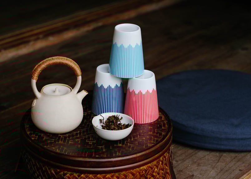 富士山モチーフ カップ（HL） 専用GIFT BOX入り 2個セット ／ Mt