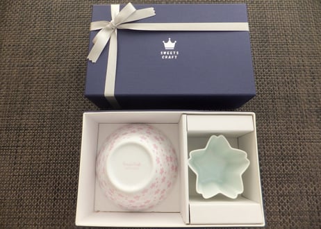 桜セット（マルチボール　＋　サクラ）　　専用 GIFT BOX 入り　／　CHERRY BLOSSOM GIFT SET  MULTI BOWL + CHERRY BLOSSOM