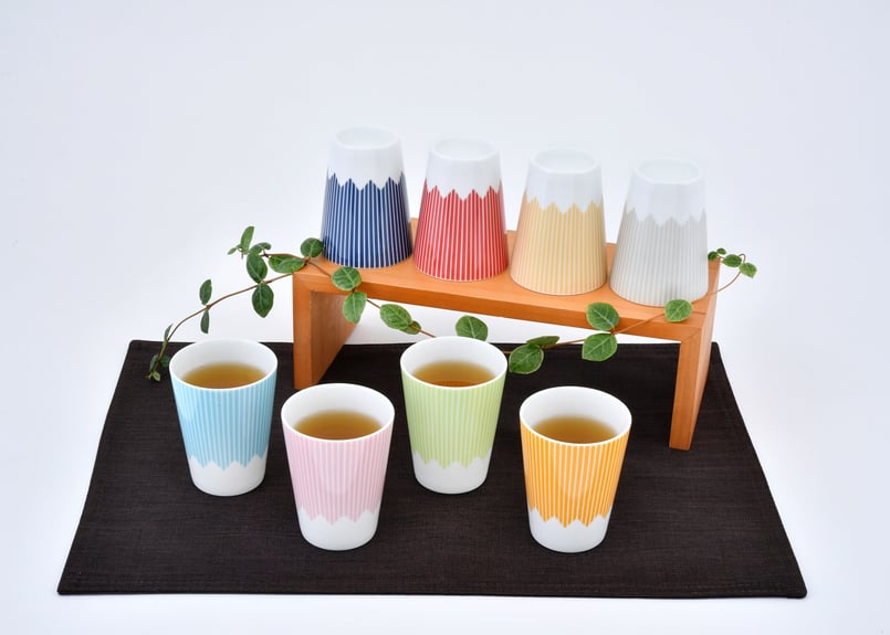 富士山モチーフ カップ（HL） 専用GIFT BOX入り 2個セット ／ Mt