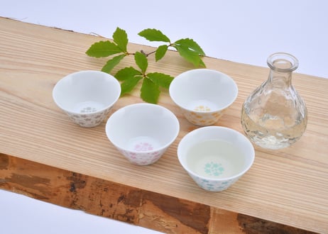 桜モチーフ　カップ（Ｌ）　専用GIFT BOX入り　２個セット　／　CHERRY BLOSSOM MOTIF CUP (L)  2 pcs. SET