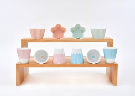 富士山モチーフ　カップ（Ｈ）　グリーン　／　Mt.FUJI MOTIF CUP (H)  GREEN