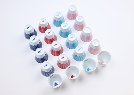 富士山モチーフ　カップ（Ｈ）　ＪＥＴ　紺　／　Mt.FUJI MOTIF CUP (H)  JET  DARK BLUE