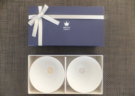 桜モチーフ　マルチボール　専用GIFT BOX入り　２個セット　／　CHERRY BLOSSOM MOTIF MULTI BOWL  2 pcs. SET