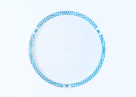 富士山モチーフ　プレート（Ｌ）　水色　／　Mt.FUJI MOTIF PLATE (L)  PALE BLUE