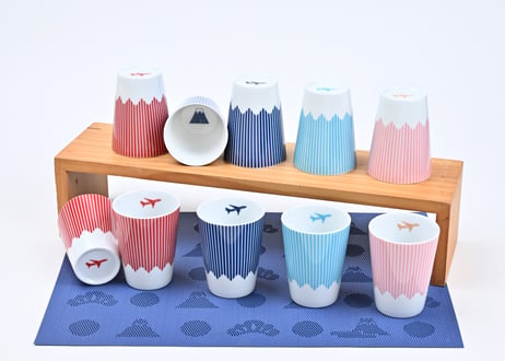 富士山モチーフ　カップ（ＨＬ）　ＪＥＴ　紺　／　Mt.FUJI MOTIF CUP (HL)  JET  DARK BLUE