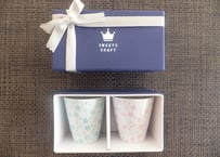桜モチーフ　カップ（Ｈ）　専用GIFT BOX入り　２個セット　／　CHERRY BLOSSOM MOTIF CUP (H)  2 pcs. SET