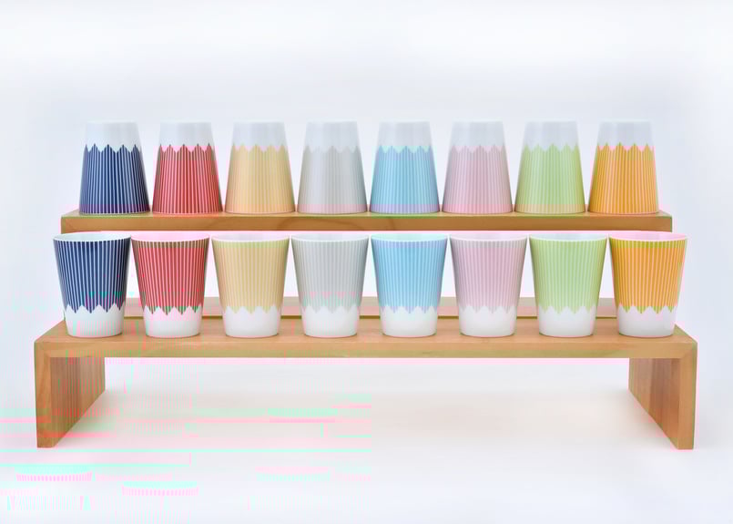 富士山モチーフ カップ（HL） 専用GIFT BOX入り 2個セット ／ Mt