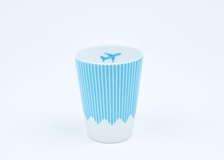 富士山モチーフ　カップ（ＨＬ）　ＪＥＴ　水色　／　Mt.FUJI MOTIF CUP (HL)  JET  PALE BLUE