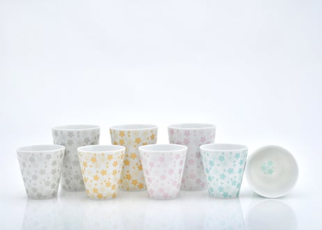 桜モチーフ　カップ（Ｈ）　専用GIFT BOX入り　２個セット　／　CHERRY BLOSSOM MOTIF CUP (H)  2 pcs. SET